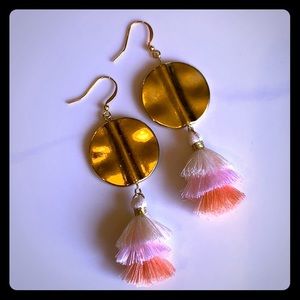 Boho Festival dangle earrings w/ tassels. (A1005)